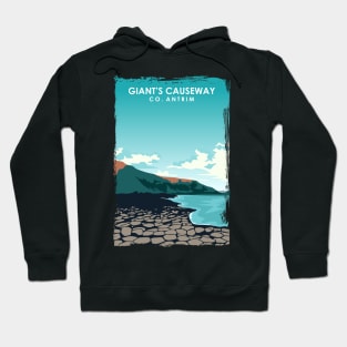 Giant's Causeway Northern Ireland Travel Poster Hoodie